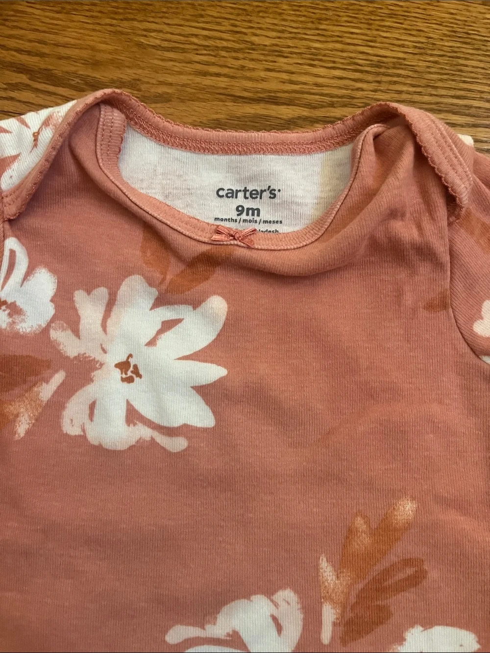 Carter's Dusty Rose Floral Baby Bodysuit